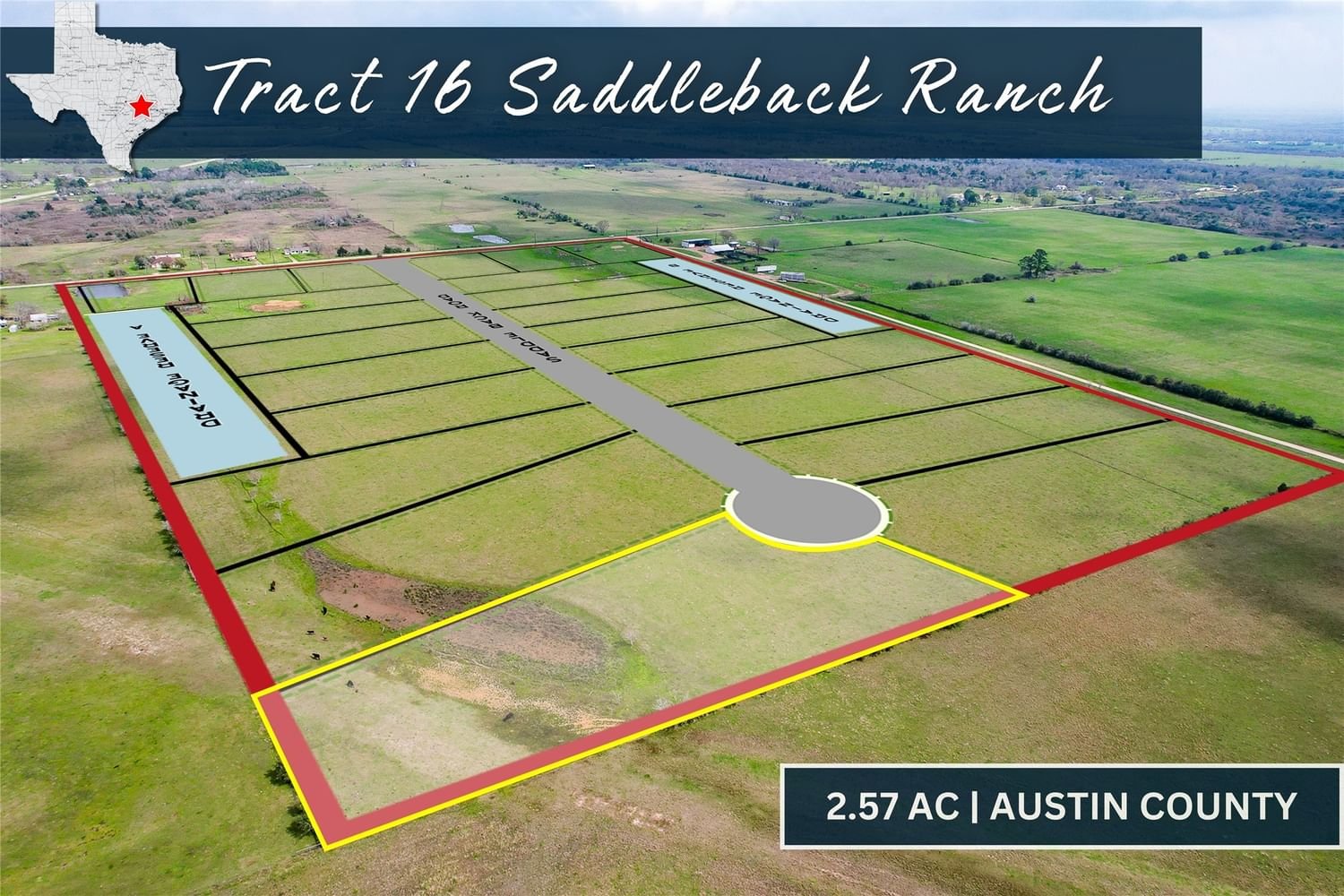 Real estate property located at Tract 16 Lisa Mae Rd, Austin, Saddleback Ranch Estates, Bellville, TX, US