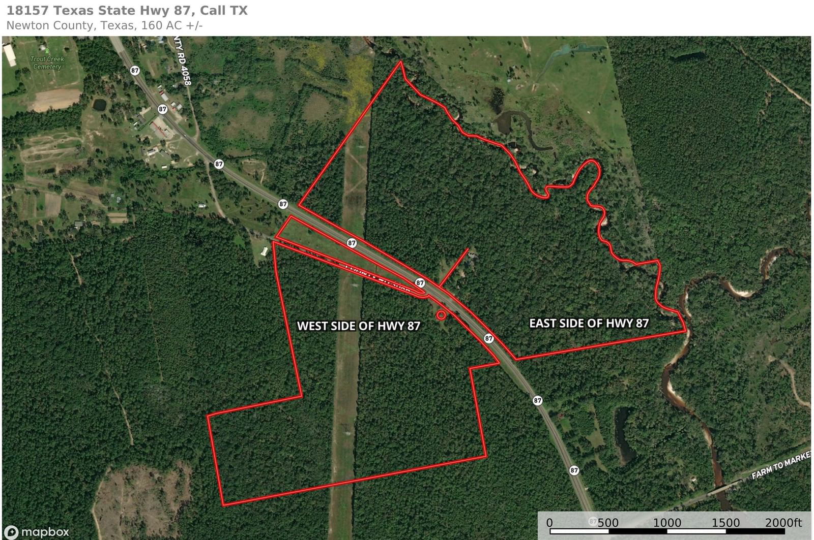 Real estate property located at 18157 State Highway 87, Newton, na, TX, US