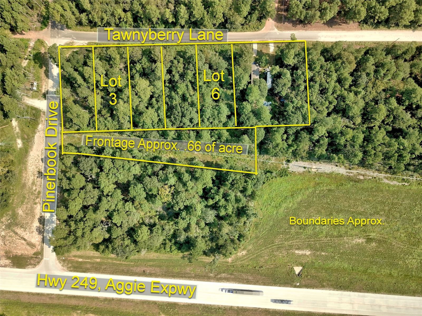 Real estate property located at Lot on Hwy249 & Hwy 249 and Tawnyberry, Grimes, Pinebrook, Plantersville, TX, US