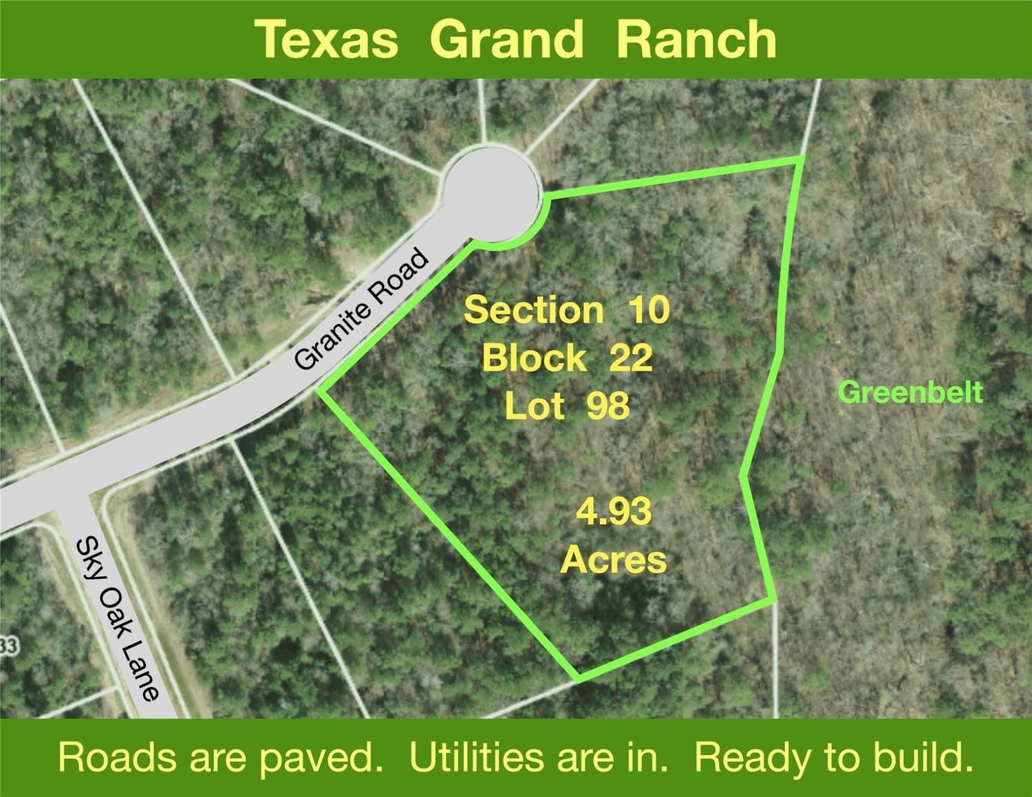 Real estate property located at 10-22-98 Granite, Walker, Texas Grand Ranch, Huntsville, TX, US