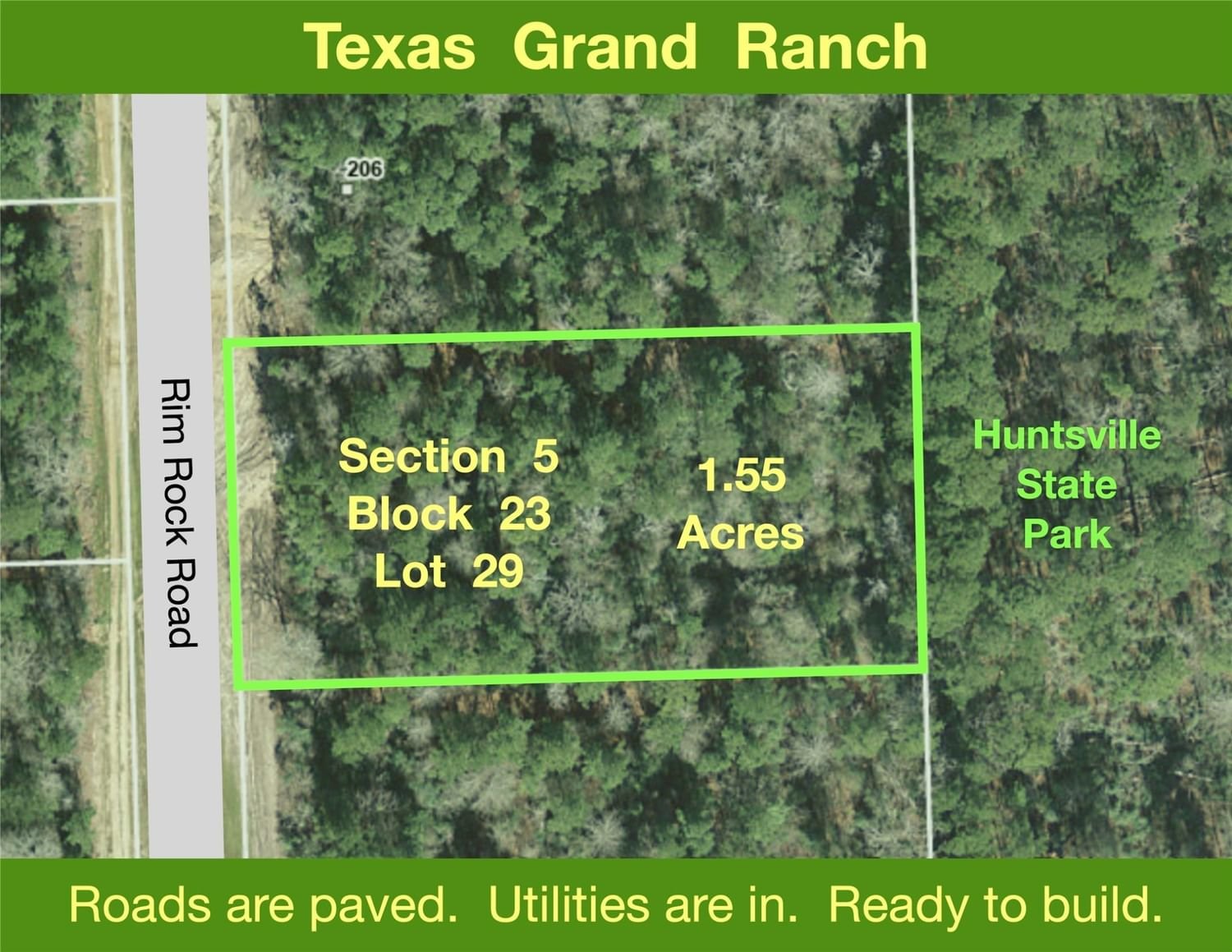Real estate property located at 5-23-29 Rim Rock, Walker, Texas Grand Ranch, Huntsville, TX, US