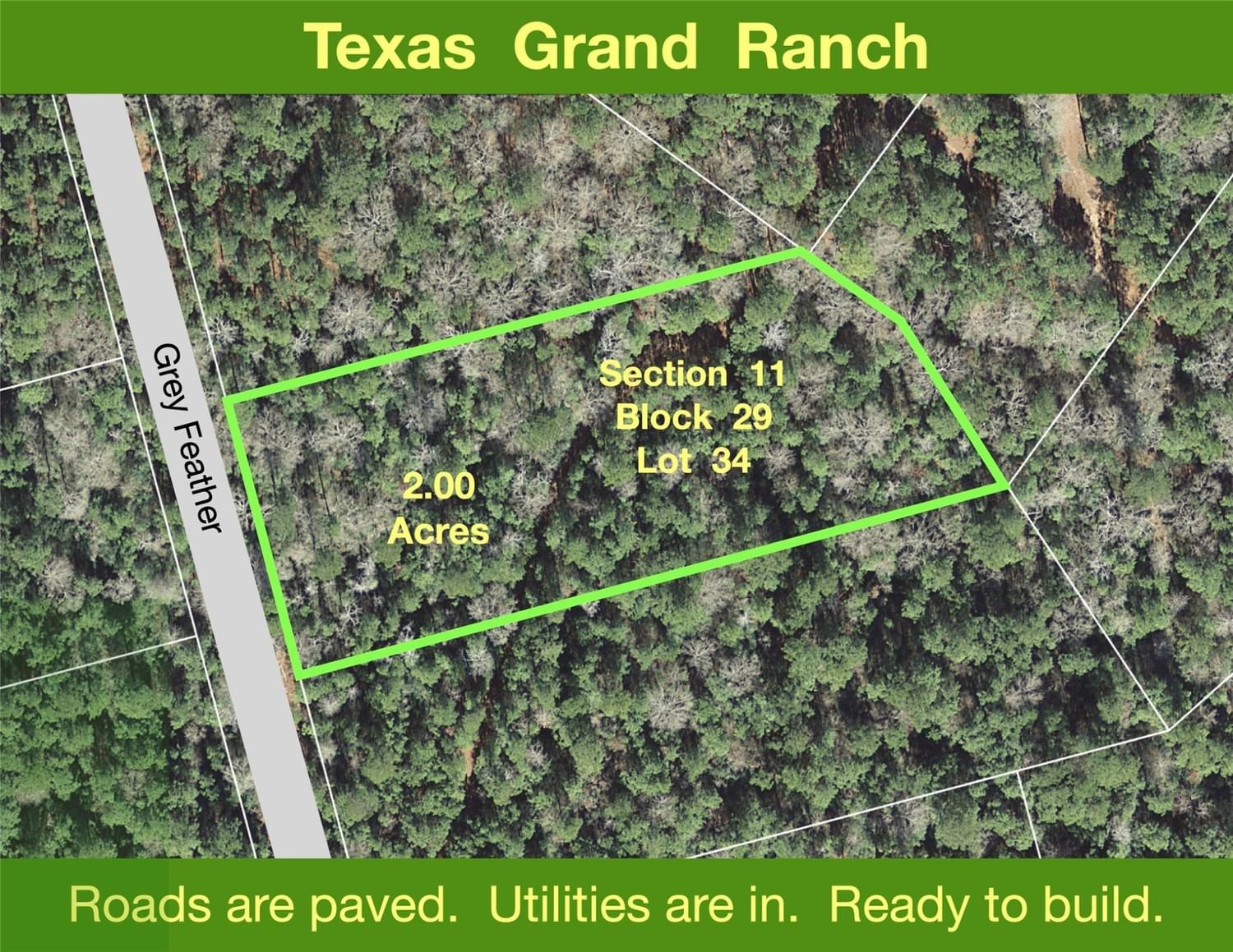 Real estate property located at 11-29-34 Grey Feather, Walker, Texas Grand Ranch, Huntsville, TX, US
