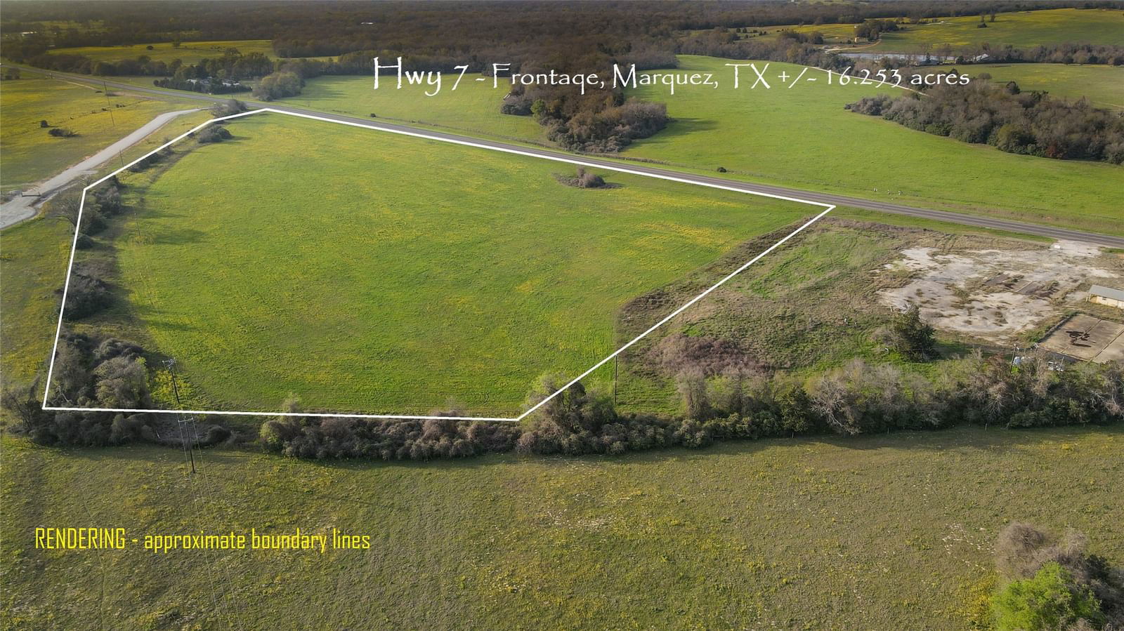 Real estate property located at 19163 W HWY 7 - 16 Acres, Leon, None, Marquez, TX, US
