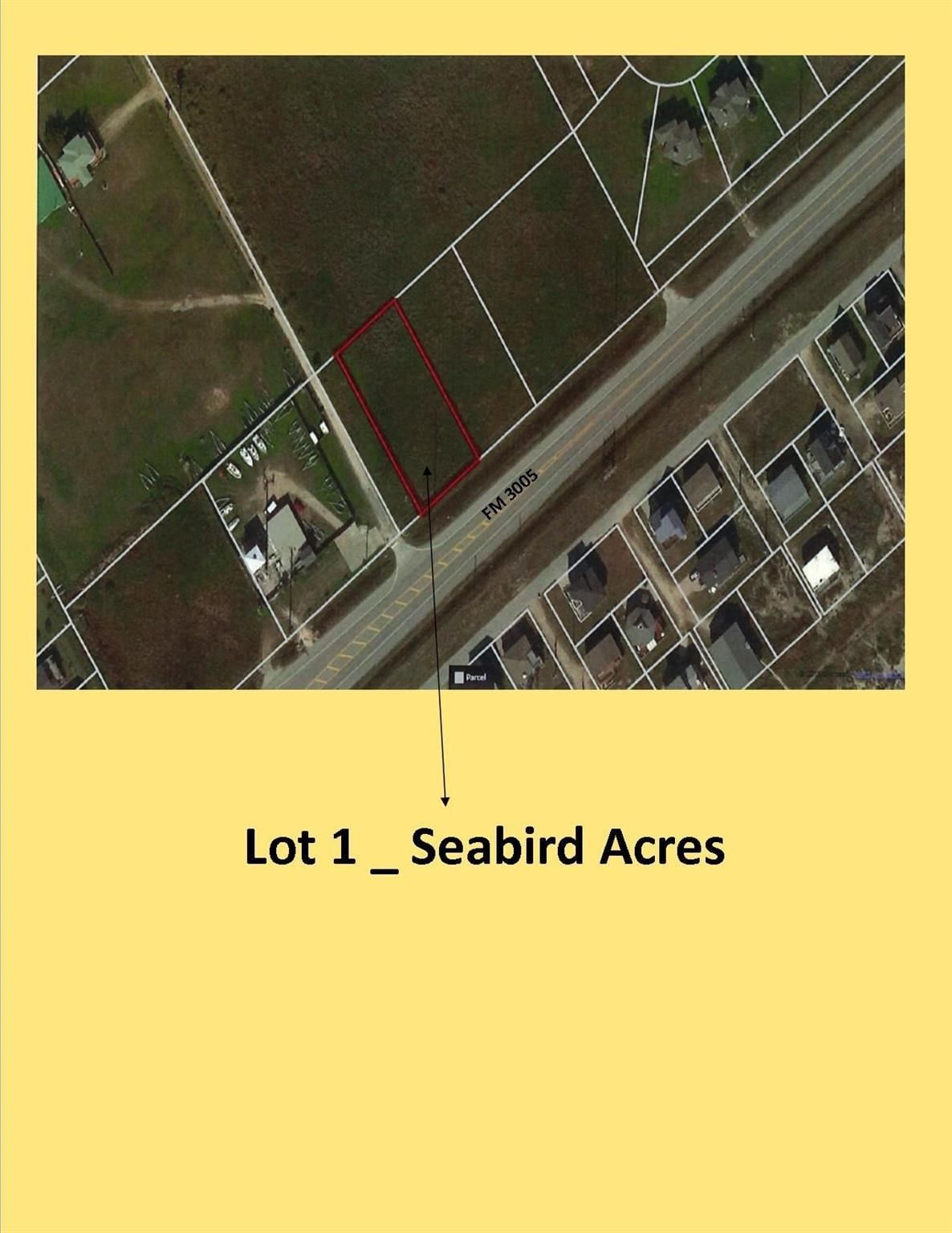 Real estate property located at 0 Seabird - Lot 1 Seabird Acres, Galveston, Seabird Acres, Galveston, TX, US