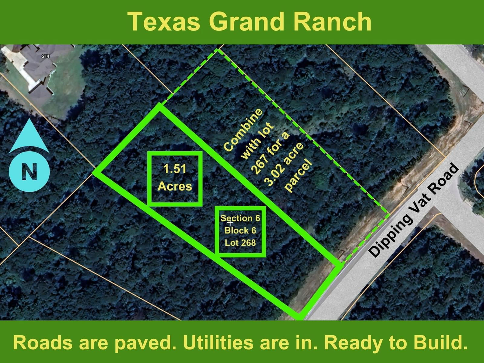 Real estate property located at 6-6-268 Dipping Vat, Walker, Texas Grand Ranch, New Waverly, TX, US