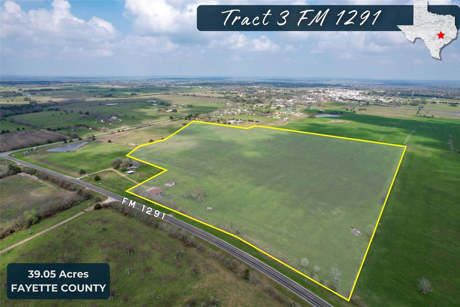 Real estate property located at TRACT 3 FM 1291, Fayette, Round Top, Round Top, TX, US