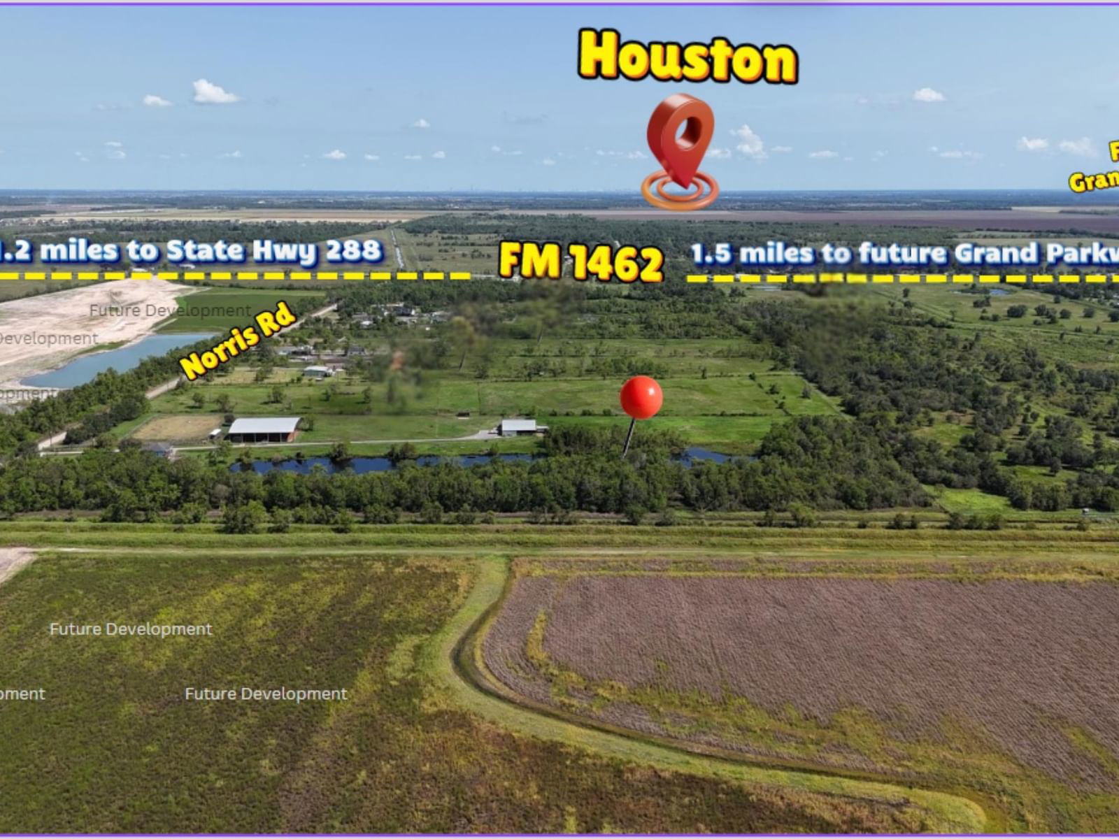 Real estate property located at 00 Norris, Brazoria, H T & B R R, Rosharon, TX, US