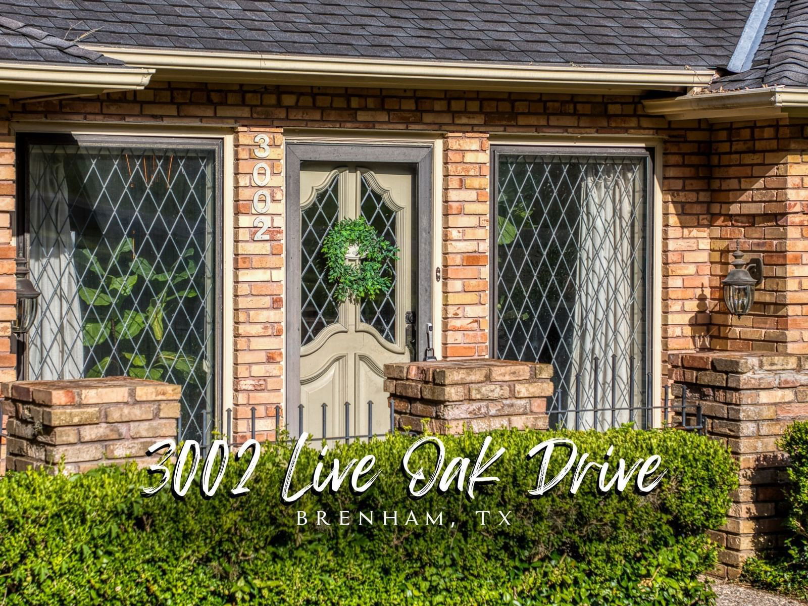 Real estate property located at 3002 Live Oak, Washington, Oak Hill Acres Sec II, Brenham, TX, US