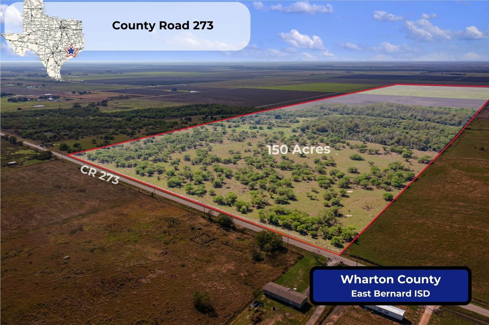 Real estate property located at 000 County Road 273, Wharton, n/a, East Bernard, TX, US