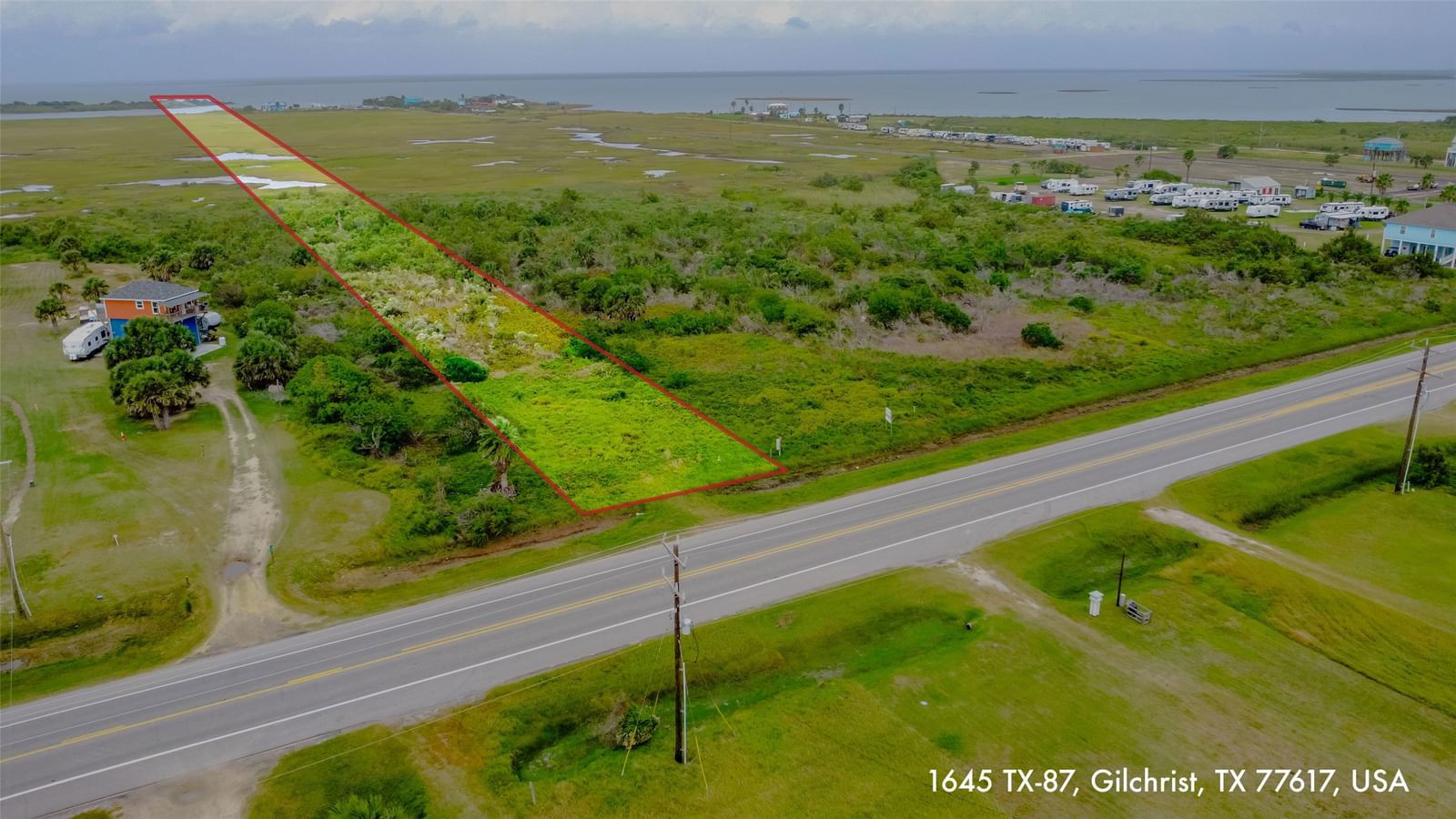 Real estate property located at 1645 Highway 87, Galveston, Delmar 1, Gilchrist, TX, US