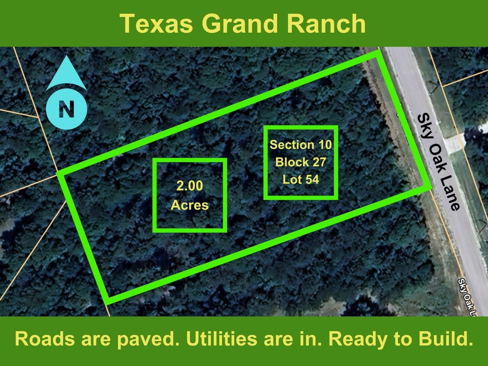 Real estate property located at 10-27-54 Sky Oak, Walker, Texas Grand Ranch, Huntsville, TX, US