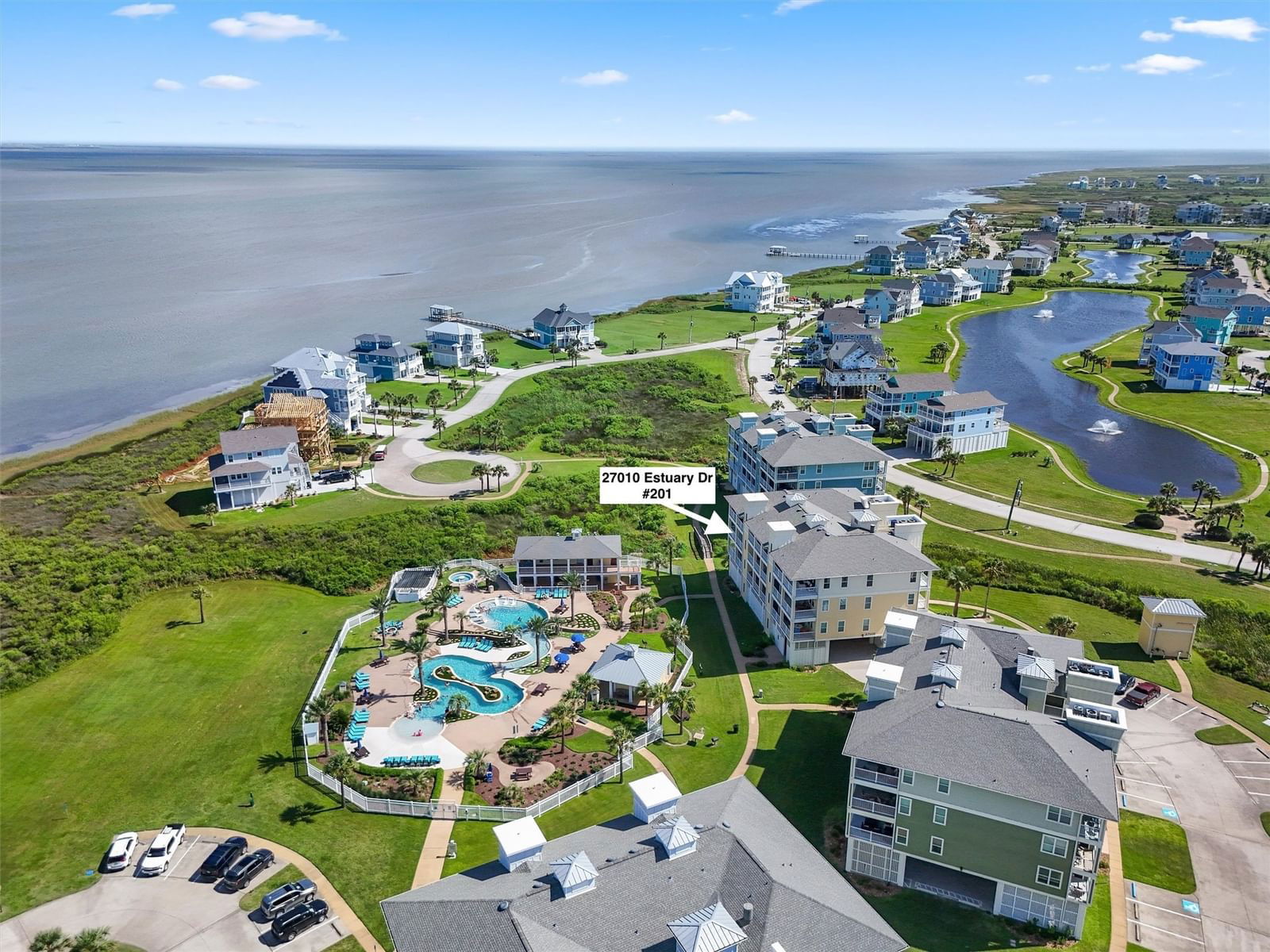 Real estate property located at 27010 Estuary #201, Galveston, Pointe West, Galveston, TX, US