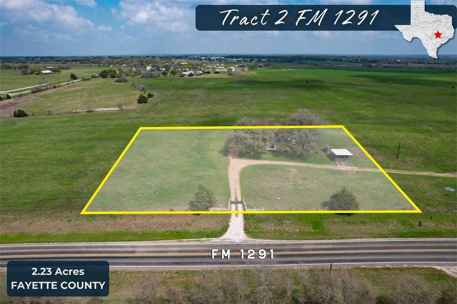 Real estate property located at TRACT 2 FM 1291, Fayette, Round Top, Round Top, TX, US