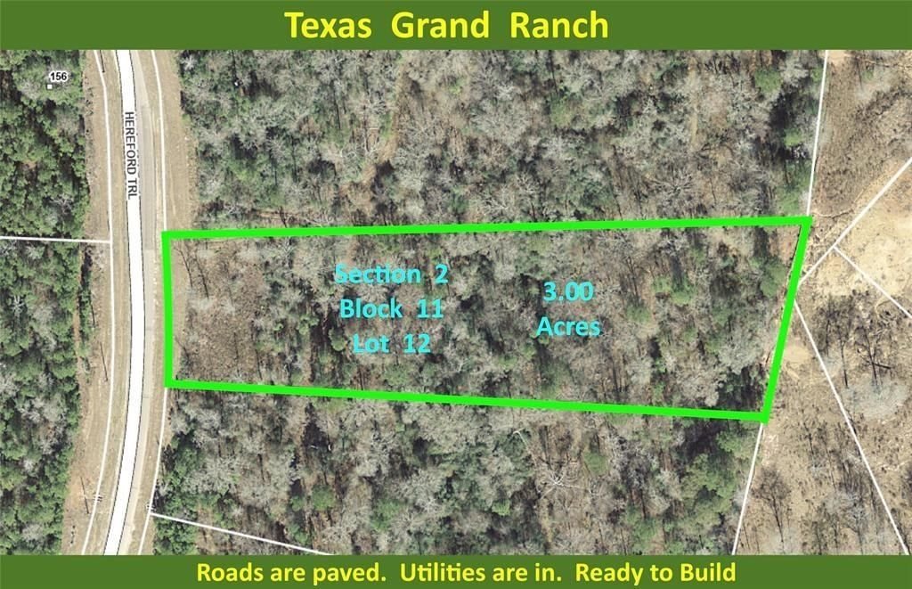 Real estate property located at 000 Hereford, Walker, Texas Grand Ranch Ph 2, Huntsville, TX, US
