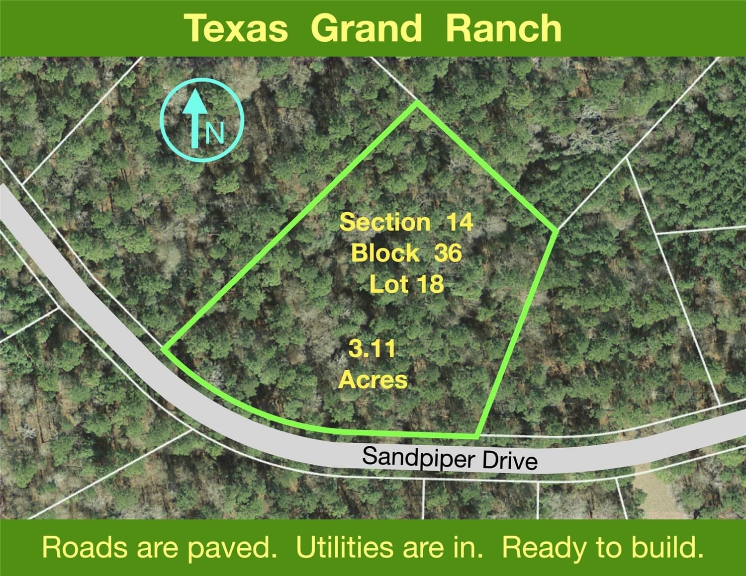 Real estate property located at 14-36-18 Sandpiper, Walker, Texas Grand Ranch, New Waverly, TX, US