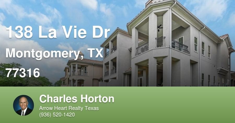 Real estate property located at 138 La Vie, Montgomery, La Vie Villas 01, Montgomery, TX, US