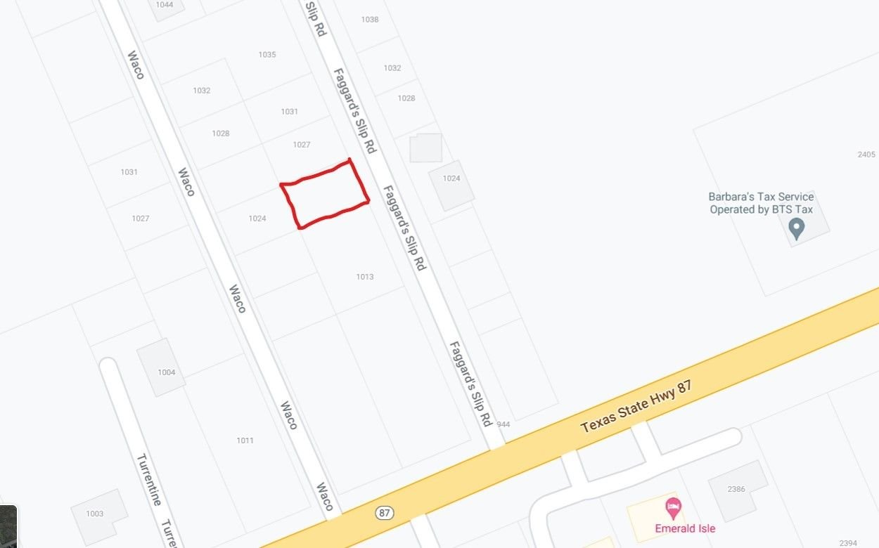 Real estate property located at TBD Faggard's Slip Road, Galveston, Faggard Slip Ext, Gilchrist, TX, US