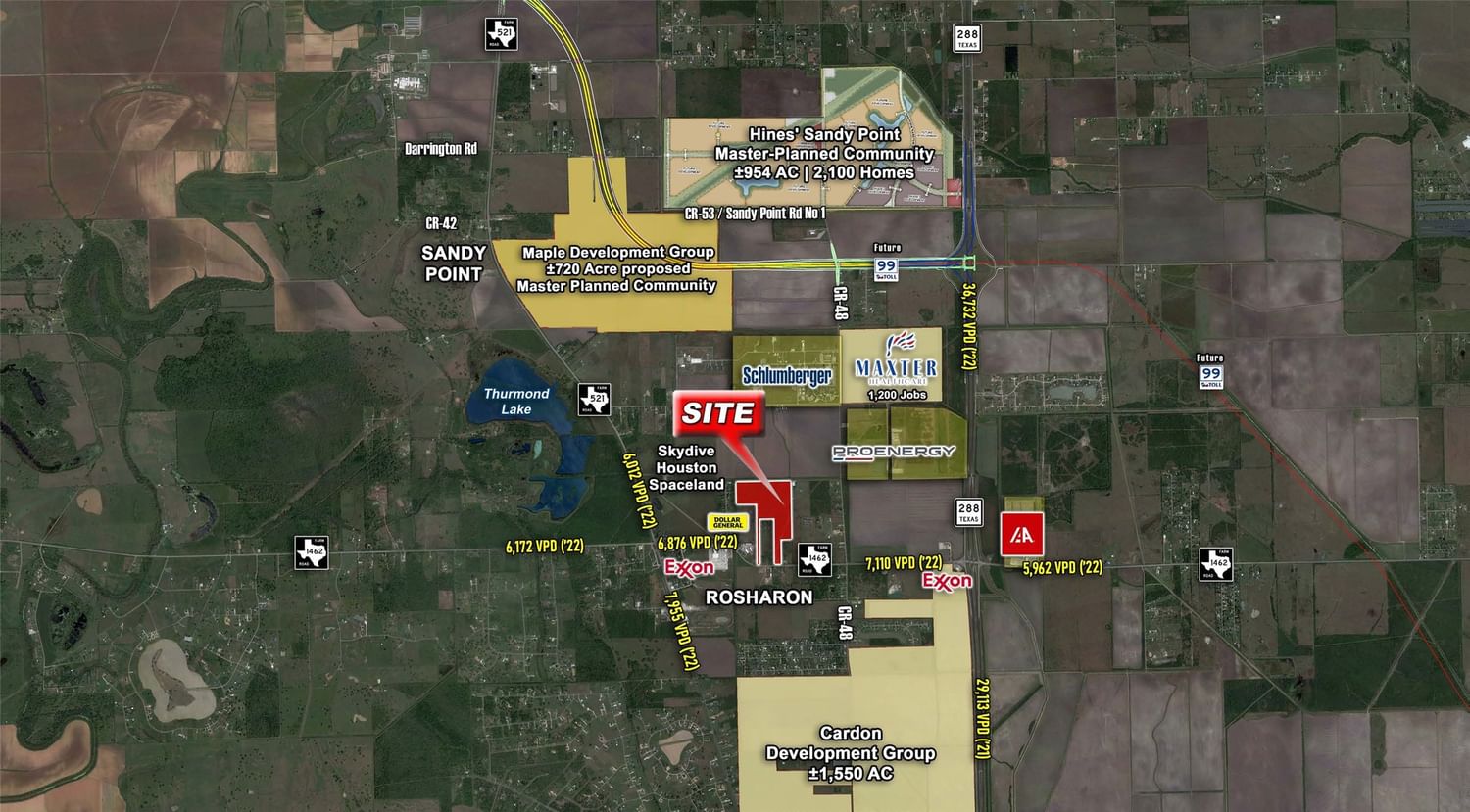 Real estate property located at 65 AC Fm 1462 and CR 48, Brazoria, C M Hays, Rosharon, TX, US