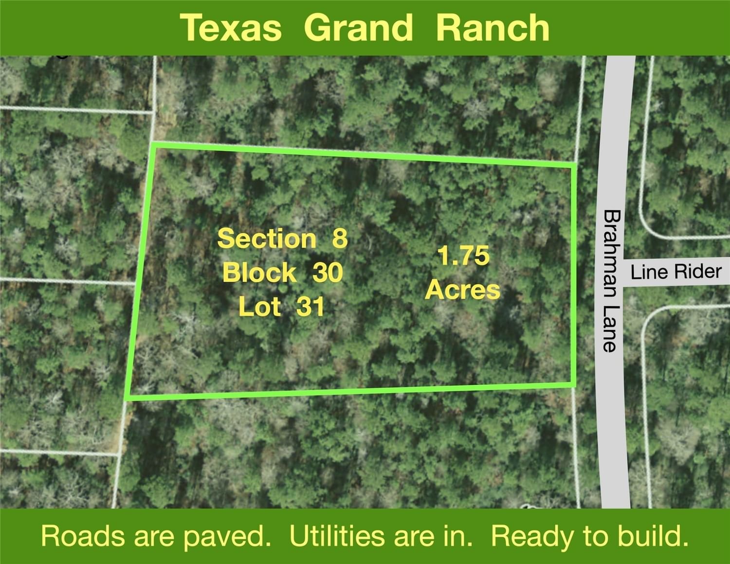 Real estate property located at 8-30-31 Brahman, Walker, Texas Grand Ranch, New Waverly, TX, US