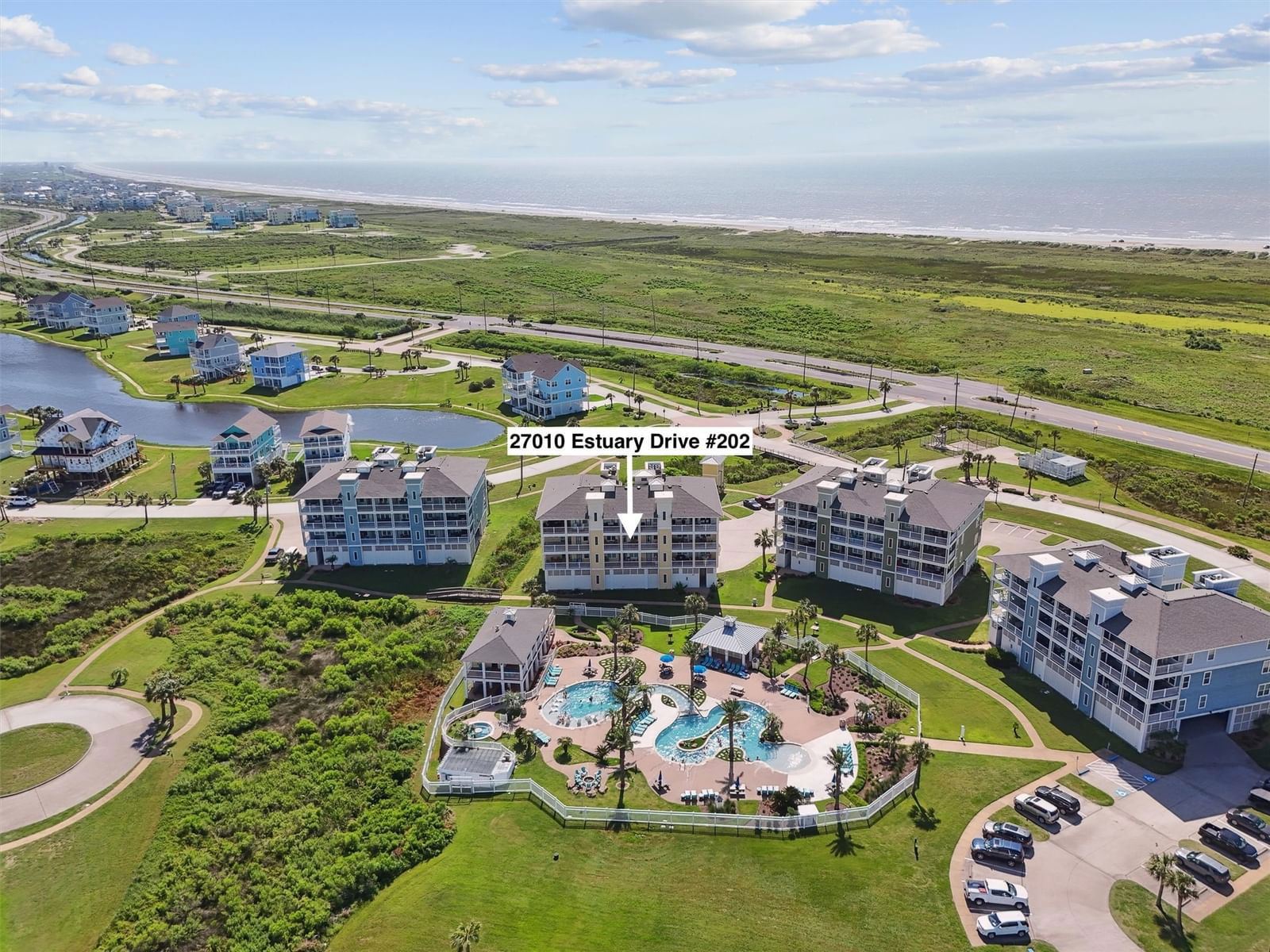 Real estate property located at 27010 Estuary #202, Galveston, Pointe West, Galveston, TX, US