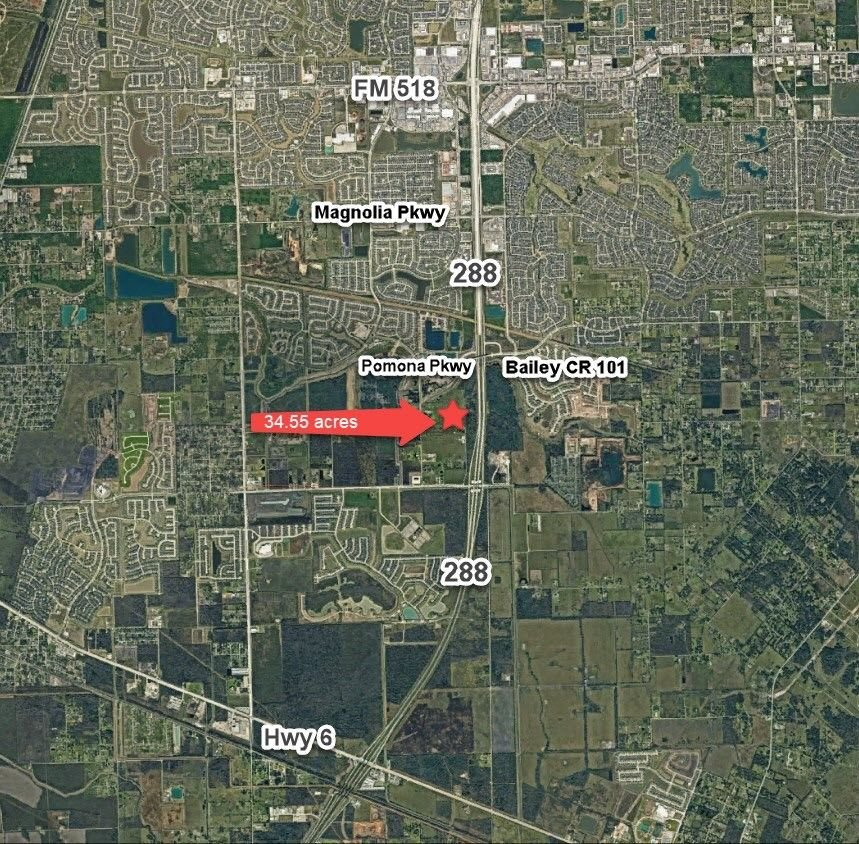 Real estate property located at Approx 34.55 ac County Road 85 and Croix Pkwy, Brazoria, A C H & B, Manvel, TX, US