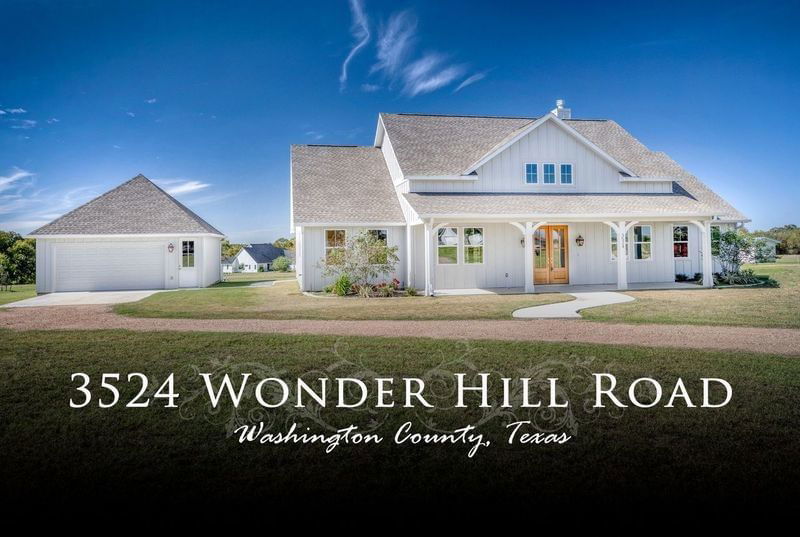 Real estate property located at 3524 Wonder Hill Road, Washington, Century Farms at Chappell Hill, Chappell Hill, TX, US
