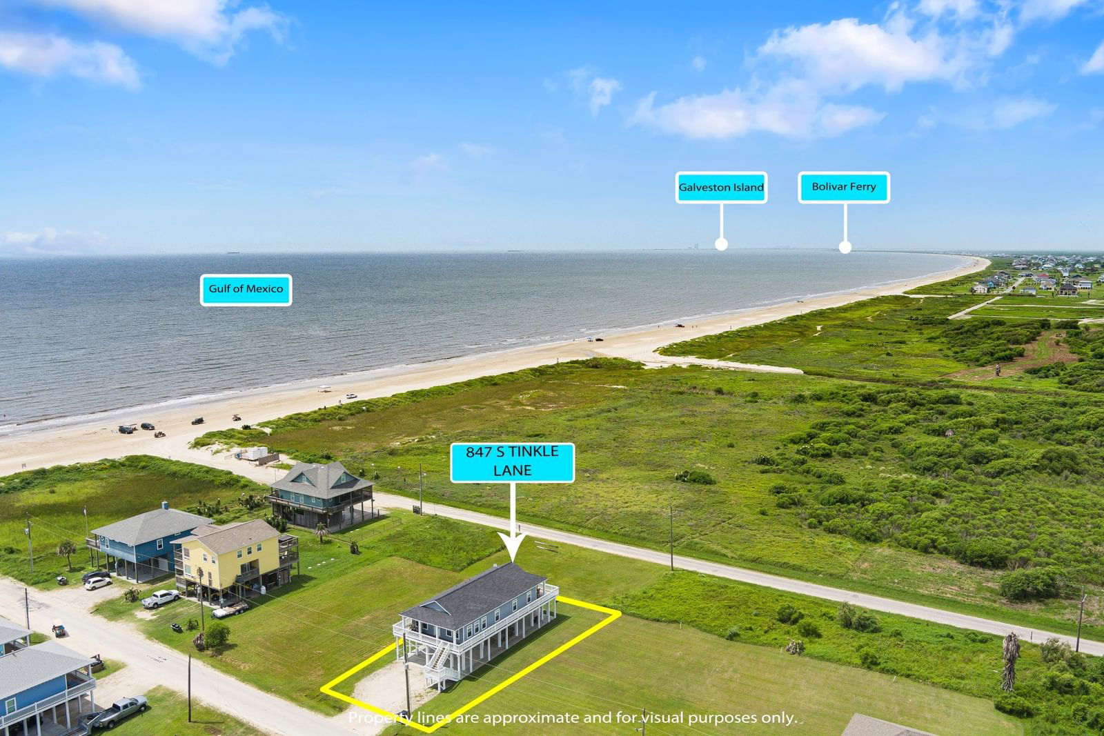 Real estate property located at 847 Tinkle, Galveston, J & S Beach, Crystal Beach, TX, US