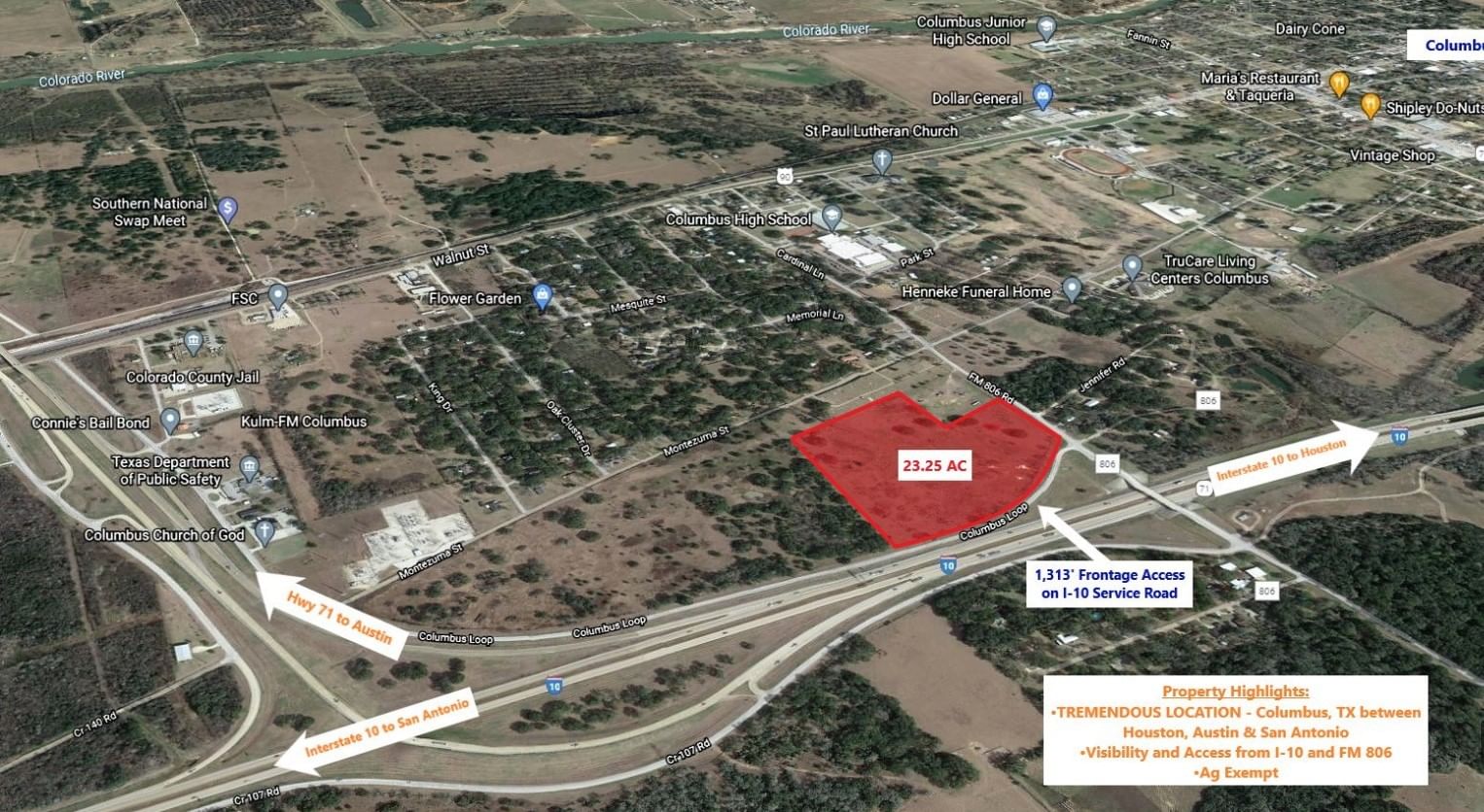 Real estate property located at 1060 Fm-806, Colorado, A-18 W B DEWEES, Columbus, TX, US