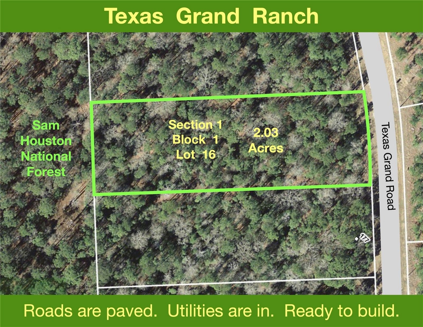 Real estate property located at 1-1-16 Texas Grand, Walker, Huntsville, TX, US