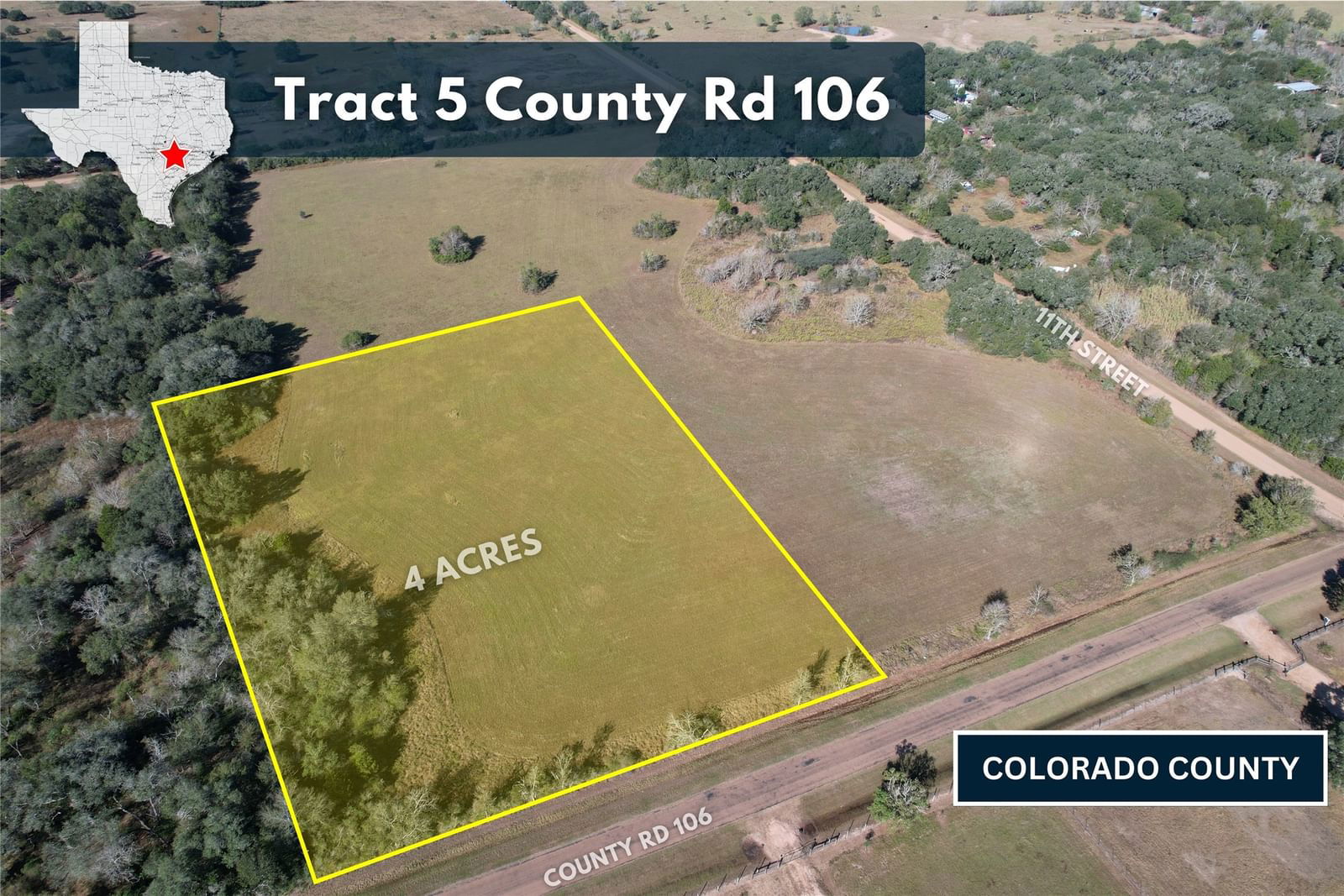 Real estate property located at Tract 5 County Road 106, Colorado, Rock Island Outlots, Rock Island, TX, US