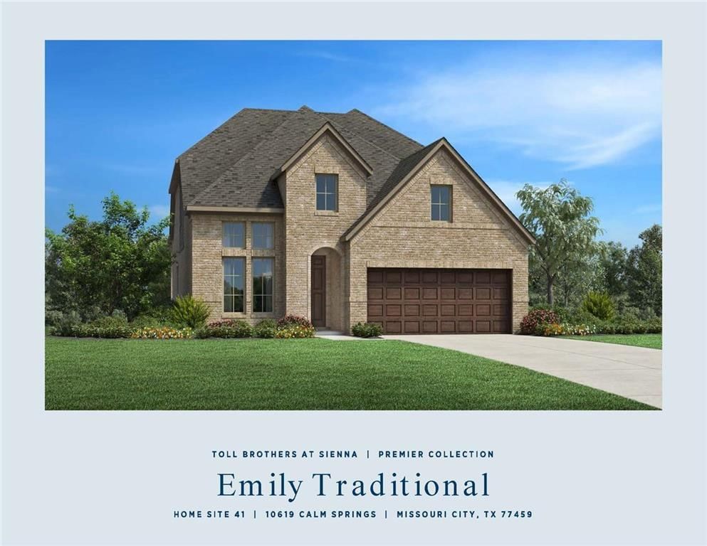 Real estate property located at 10619 Calm Springs, Fort Bend, Sienna Premier Collection, Missouri City, TX, US