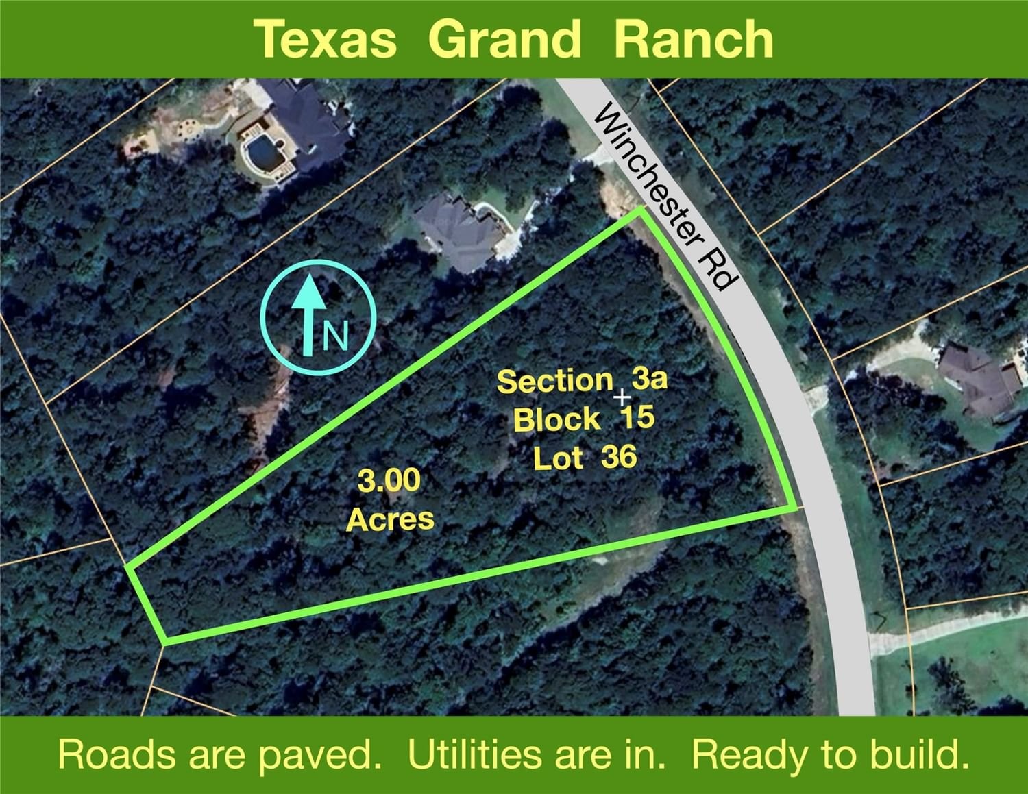Real estate property located at 3a-15-36 Winchester, Walker, Texas Grand Ranch, Huntsville, TX, US