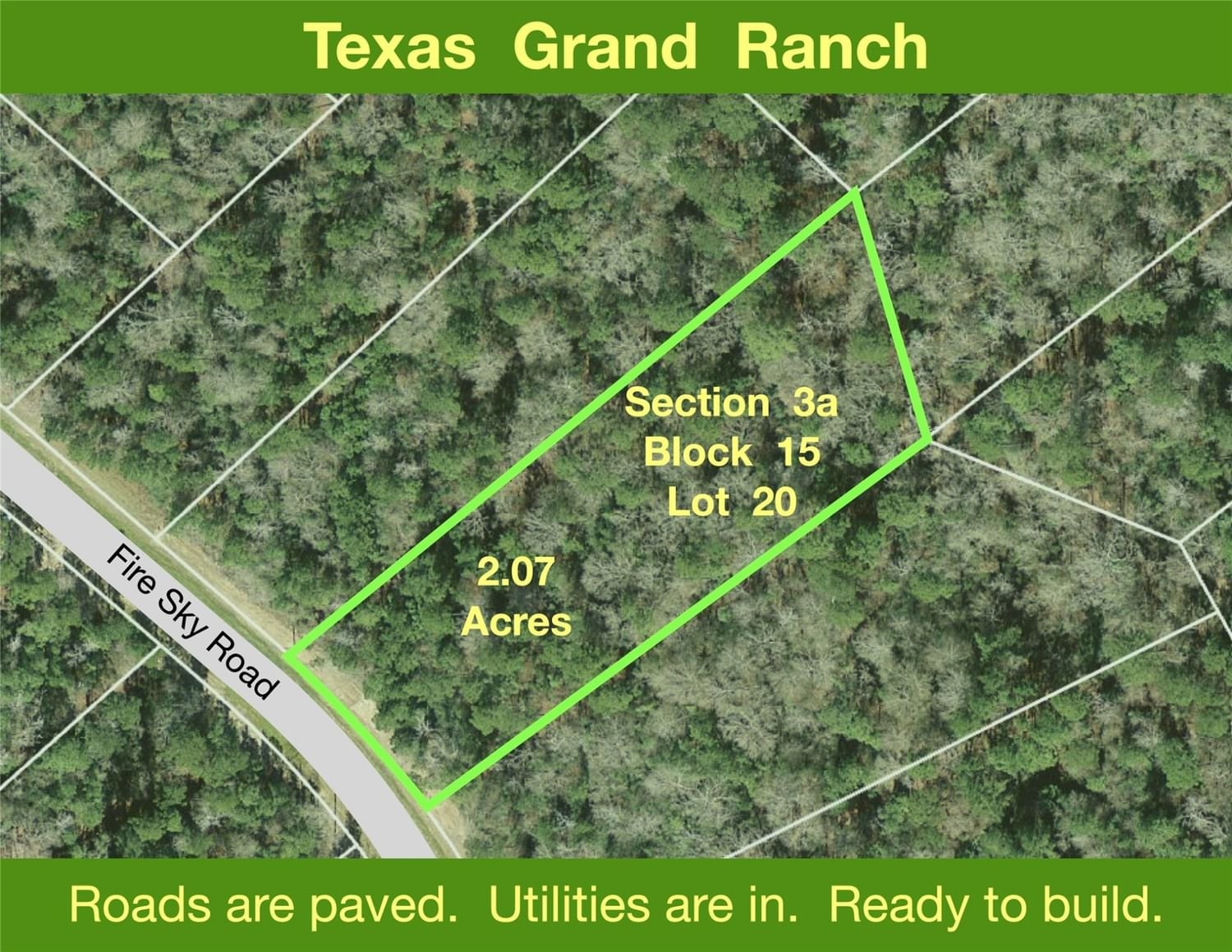 Real estate property located at 3b-15-20 Fire Sky, Walker, Texas Grand Ranch, Huntsville, TX, US