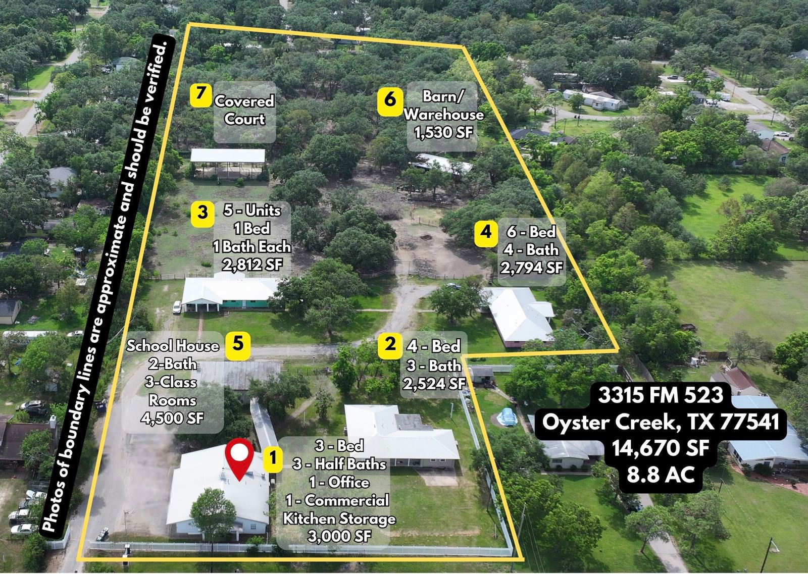 Real estate property located at 3315 Fm 523, Brazoria, S F Austin, Oyster Creek, TX, US