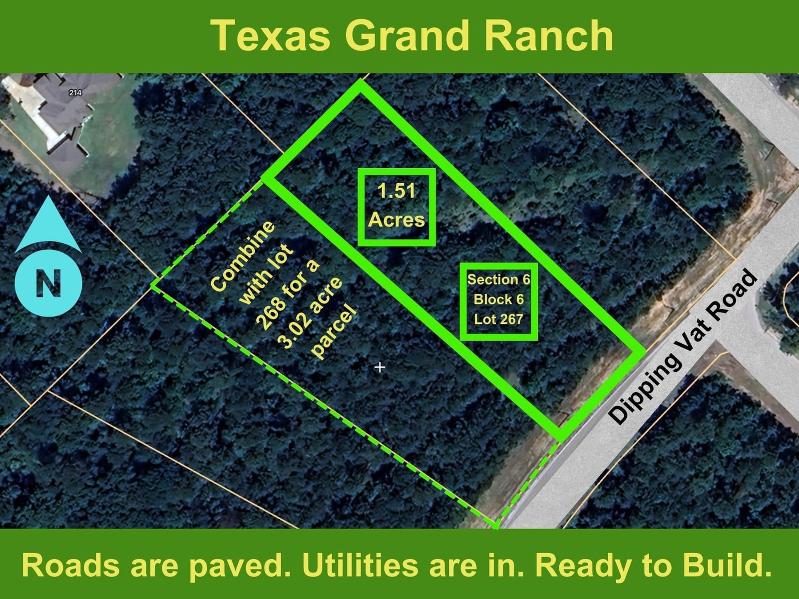 Real estate property located at 6-6-267 Dipping Vat, Walker, Texas Grand Ranch, New Waverly, TX, US