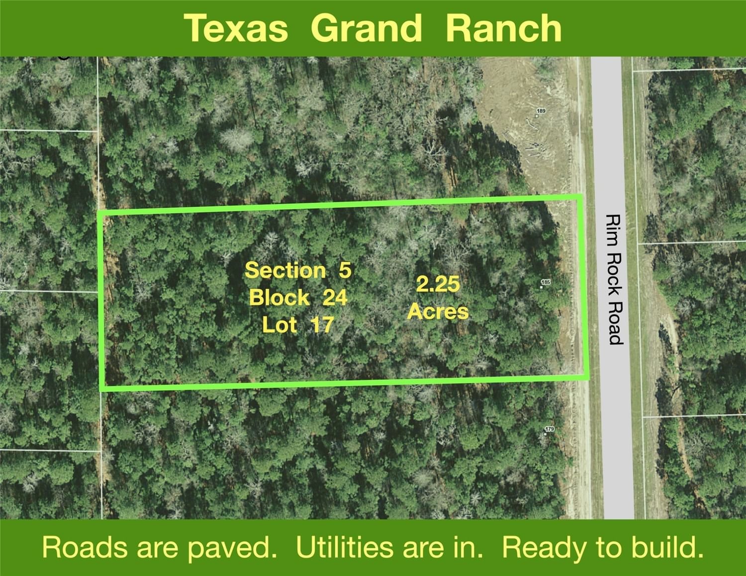 Real estate property located at 5-24-17 Rim Rock, Walker, Texas Grand Ranch, Huntsville, TX, US