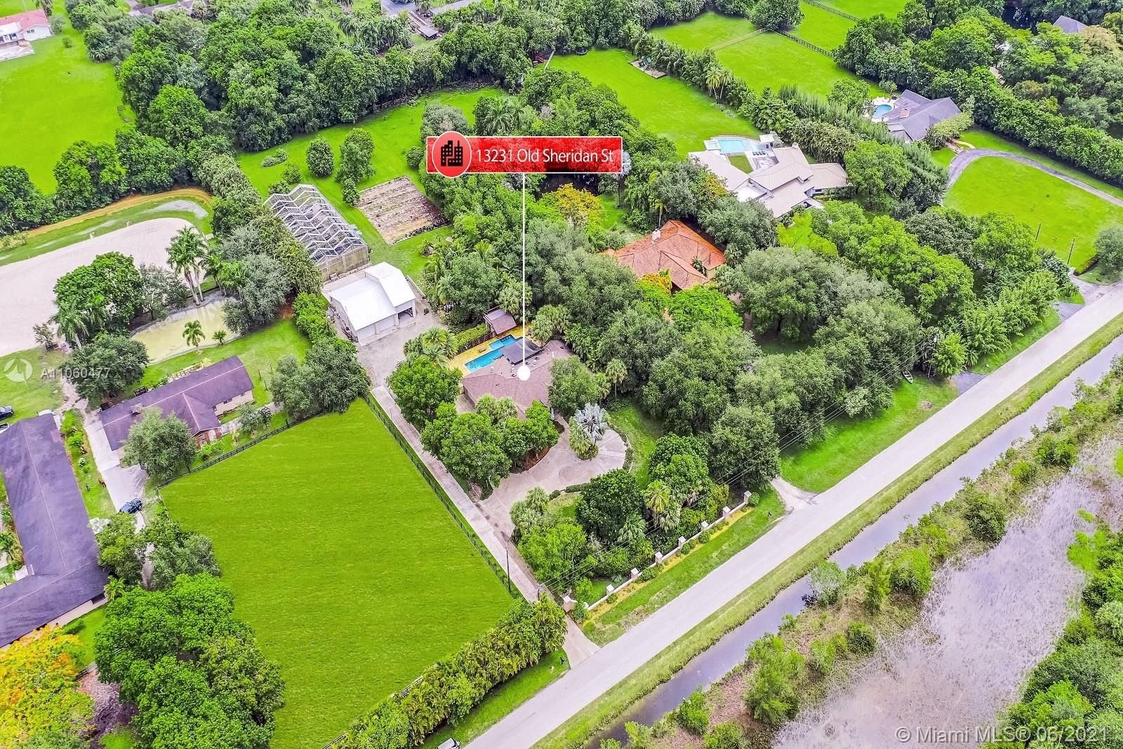 Real estate property located at 13231 Old Sheridan St, Broward County, Southwest Ranches, FL