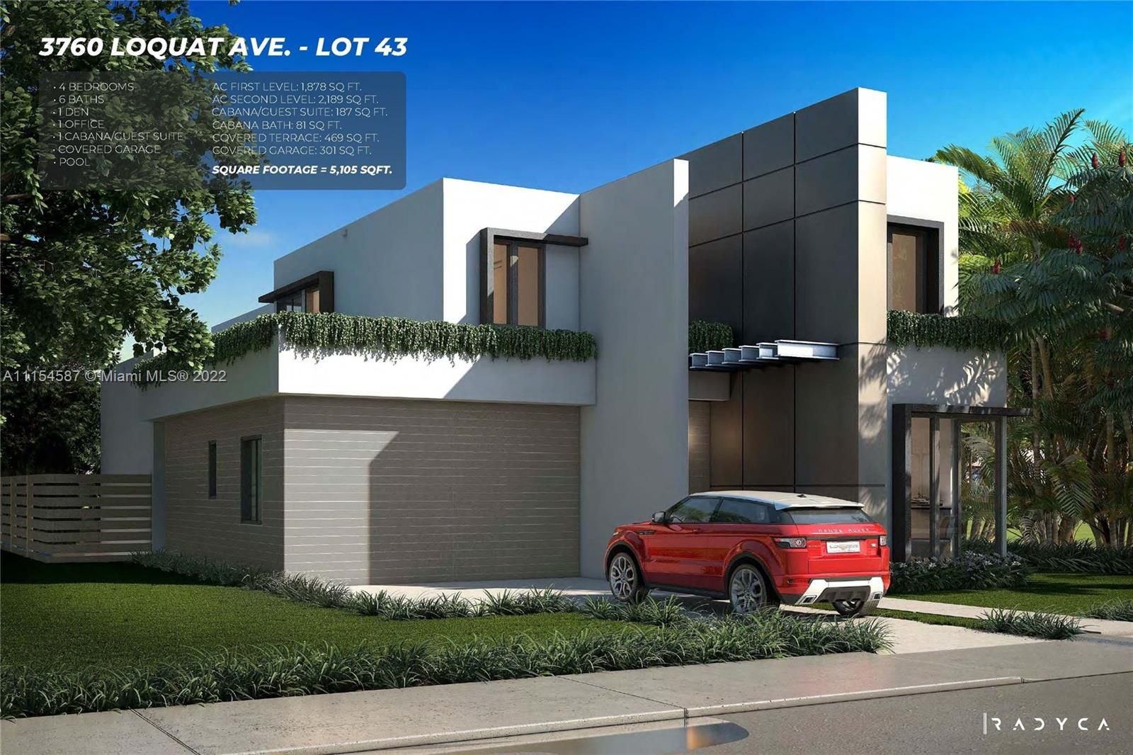 Real estate property located at 3760 Loquat Ave, Miami-Dade County, Douglas Circle, Miami, FL