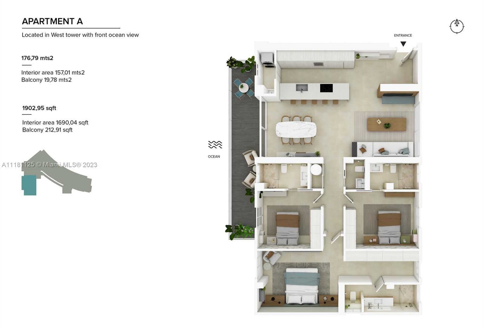 Real estate property located at Eagle Beach , A Eagle Paardenbaai #4-A, OUTSIDE of Florida, FL, AW