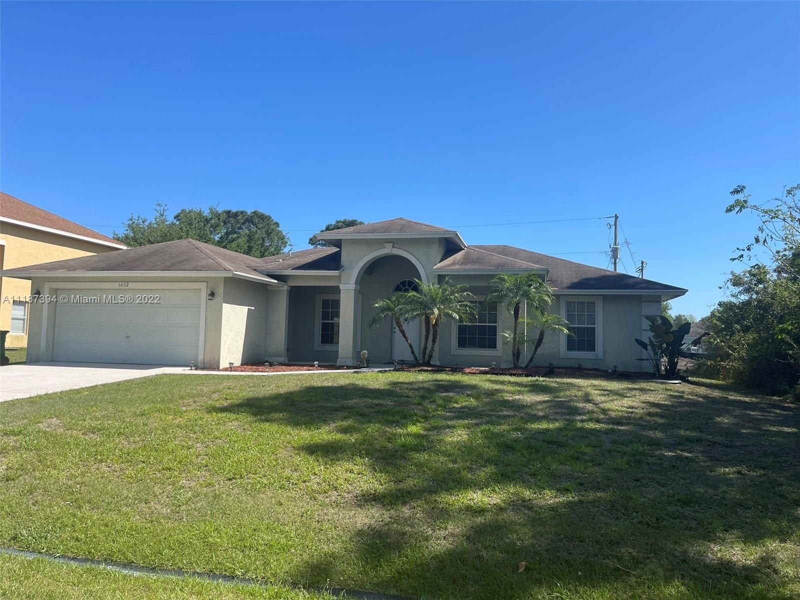 Real estate property located at 1492 Devera Ave, St Lucie County, Port St. Lucie, FL