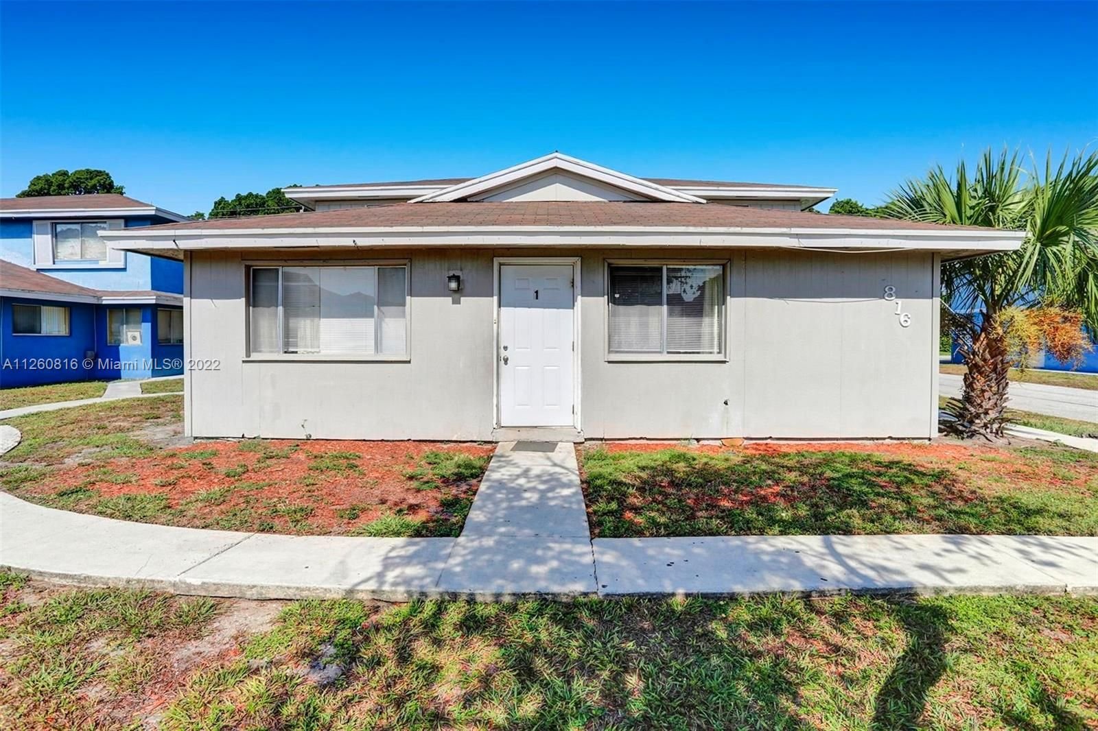 Real estate property located at 816 Tiffany Dr #1, Palm Beach County, Mangonia Park, FL