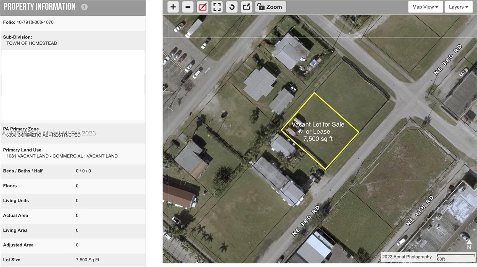 Real estate property located at 54 3rd Rd, Miami-Dade County, Homestead, FL