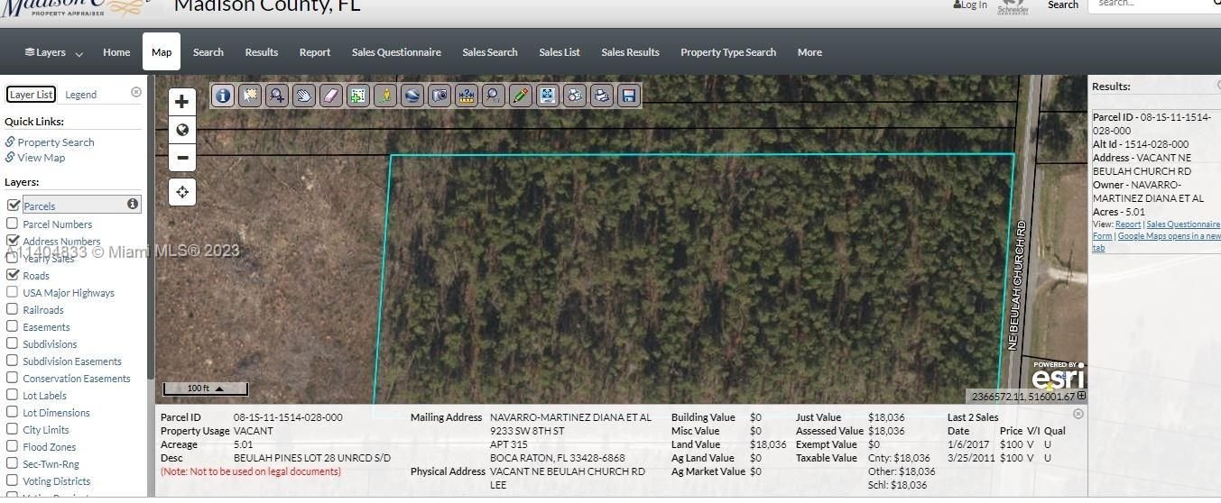 Real estate property located at VACANT NE BEULA VACANT NE BEULAH CHURCH RD LEE 32059, Other Florida County, Beulah Pines, Other City - In The State Of Florida, FL