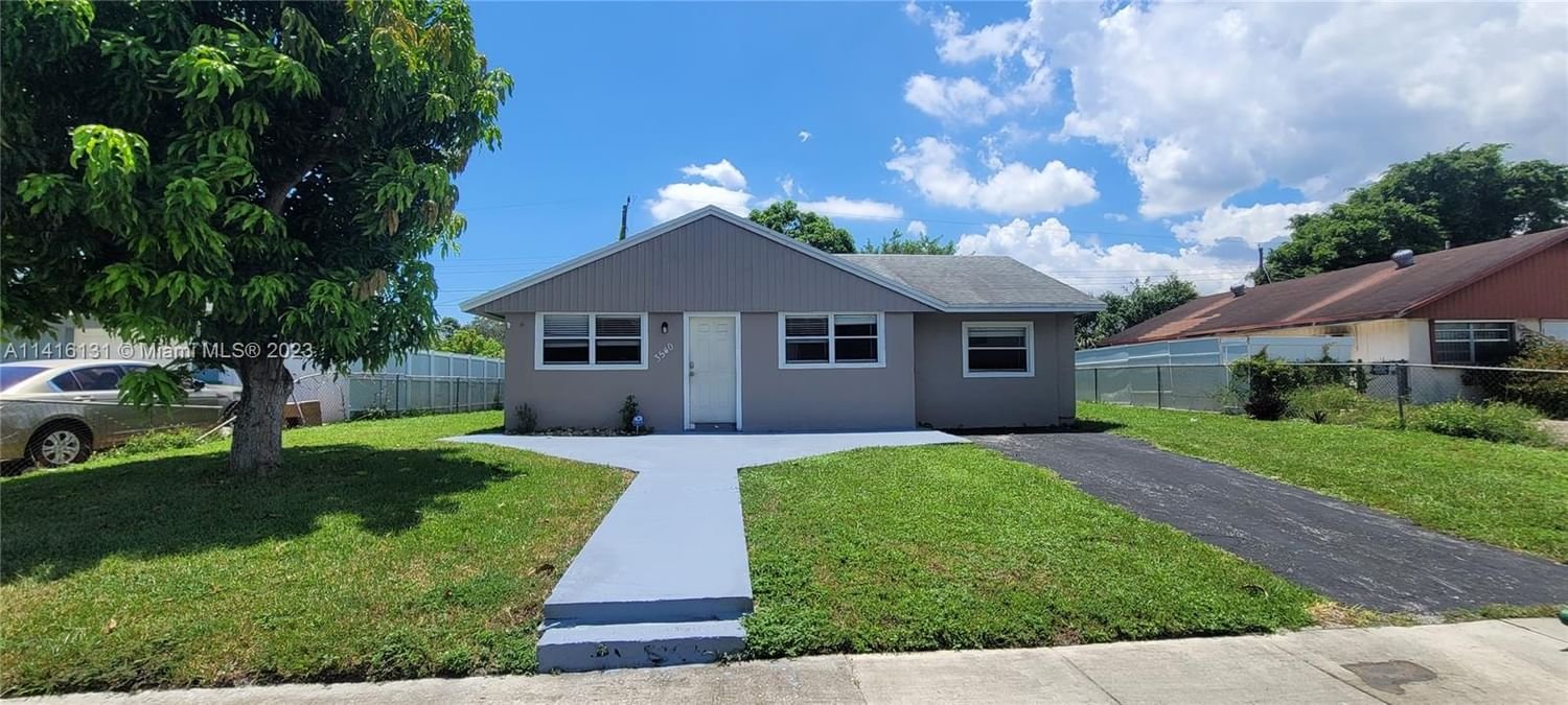 Real estate property located at 3540 7th Pl, Broward County, Lauderhill, FL
