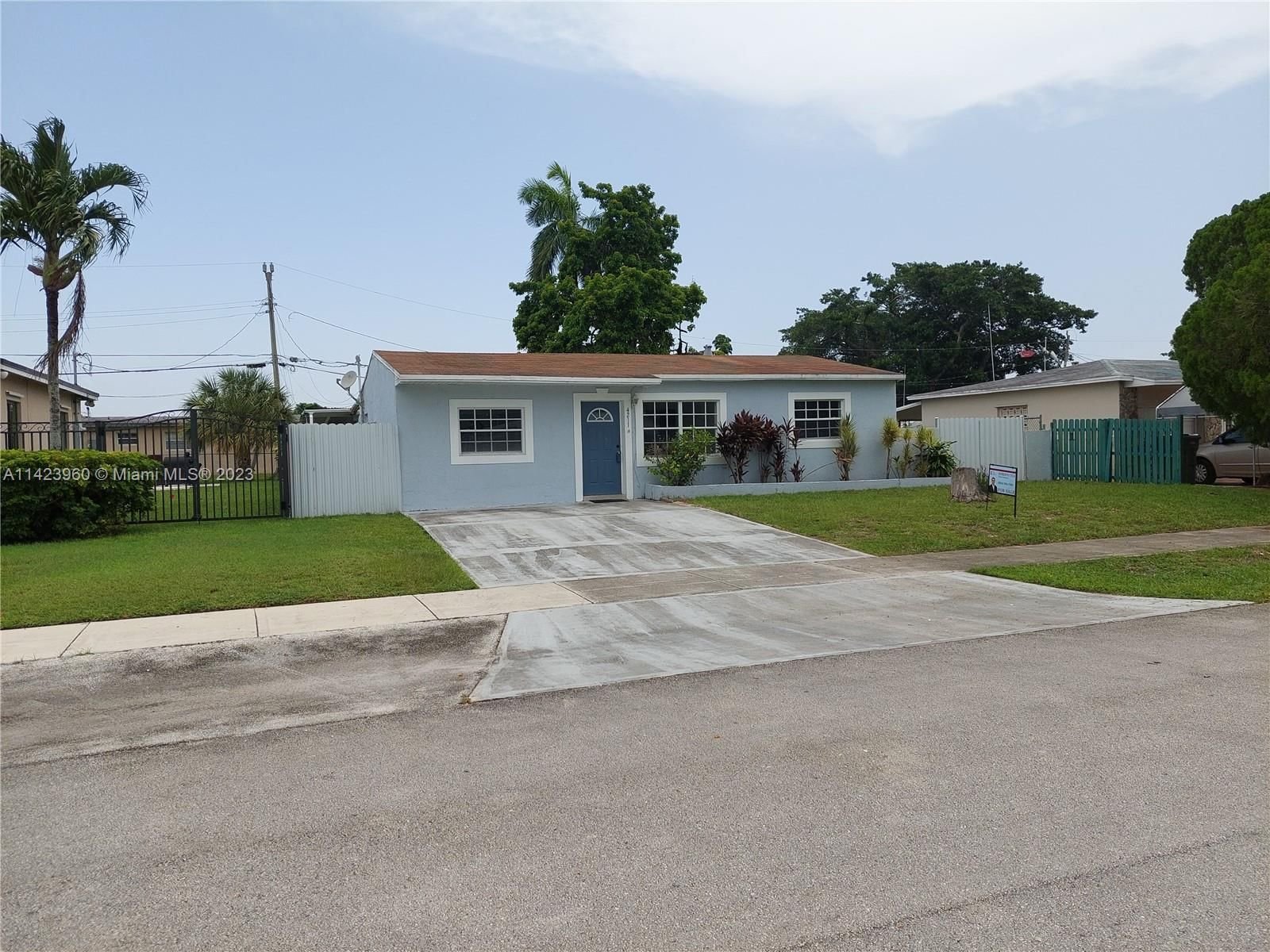 Real estate property located at 4211 38th St, Broward County, West Park, FL