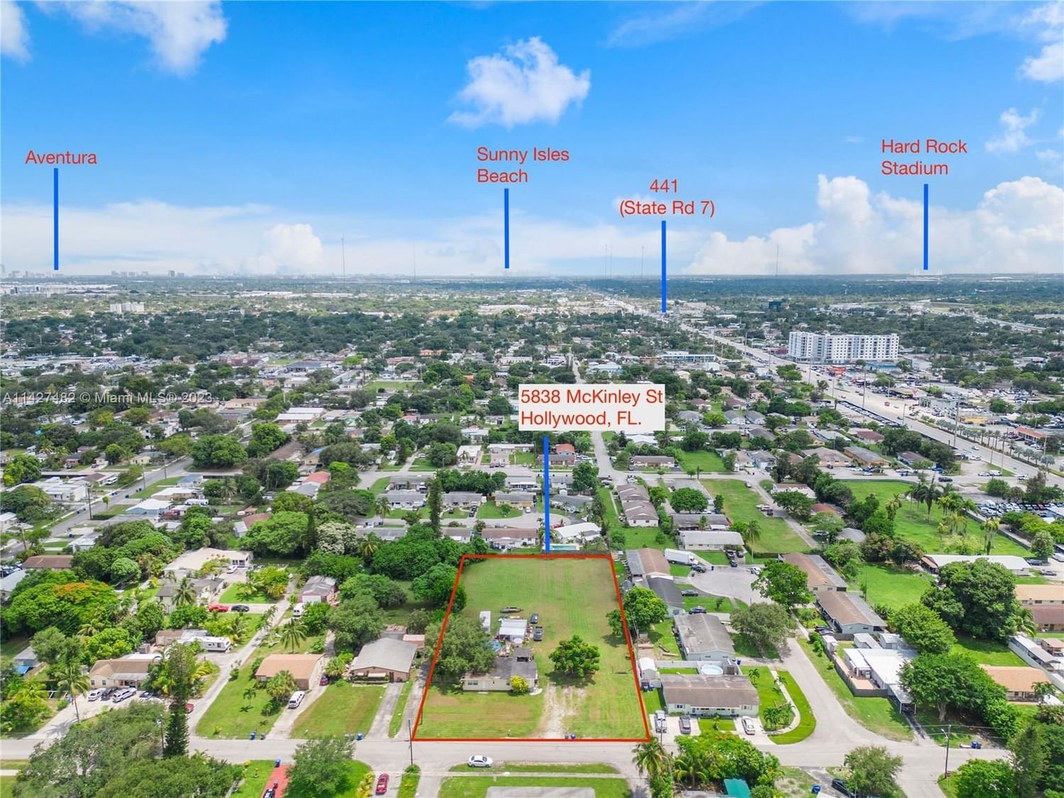 Real estate property located at 5838 Mckinley St, Broward County, HOLLYWOOD COUNTRY ESTATES, Hollywood, FL