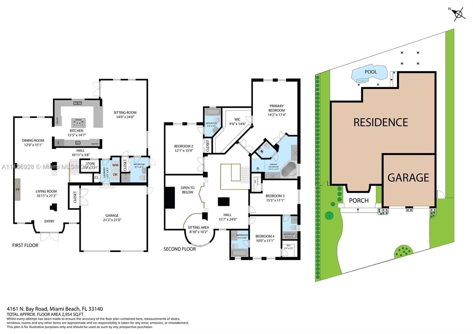 Real estate property located at 4161 Bay Rd, Miami-Dade County, Miami Beach, FL