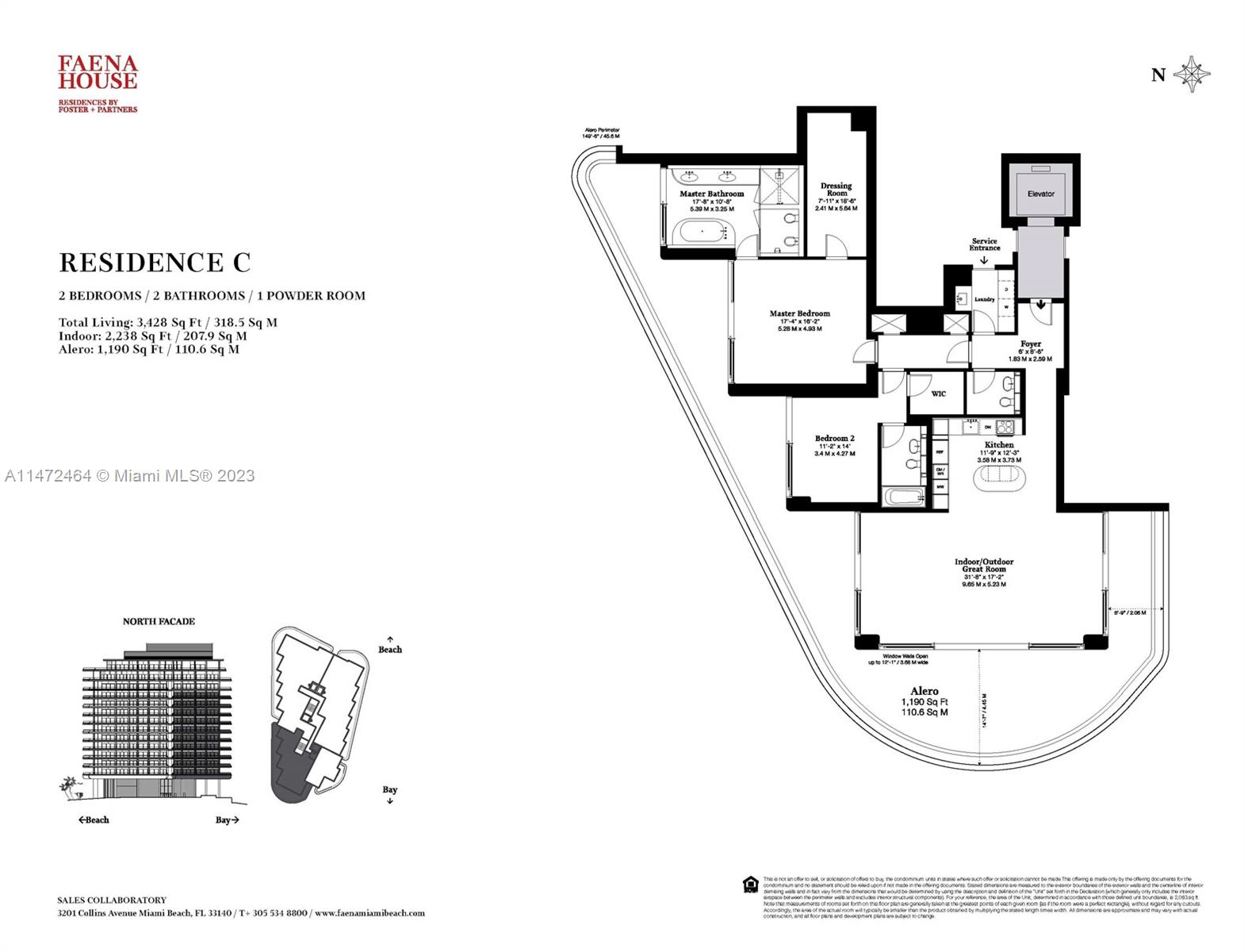 Real estate property located at 3315 Collins Ave #10C, Miami-Dade County, Miami Beach, FL
