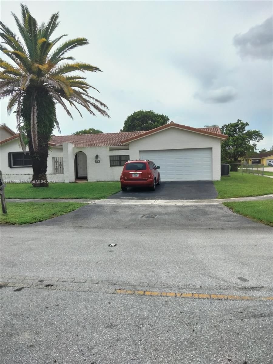 Real estate property located at 513 102nd Way, Broward County, NOB HILL ESTATES 2 SEC, Plantation, FL