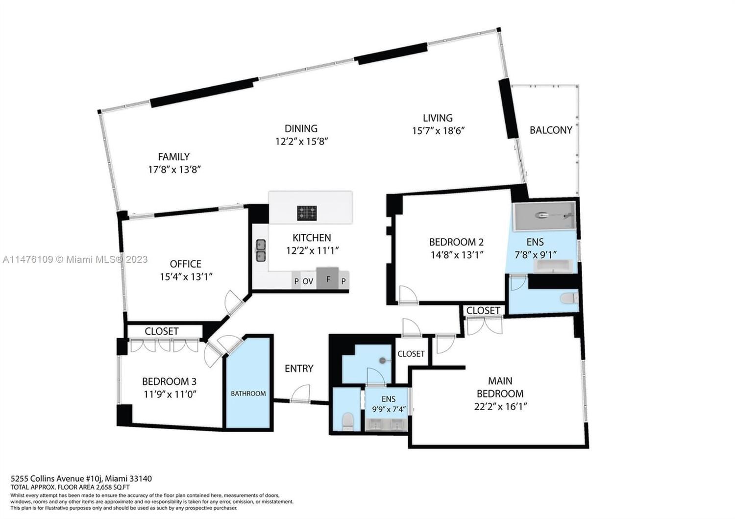Real estate property located at 5255 Collins Ave #10J, Miami-Dade County, Miami Beach, FL